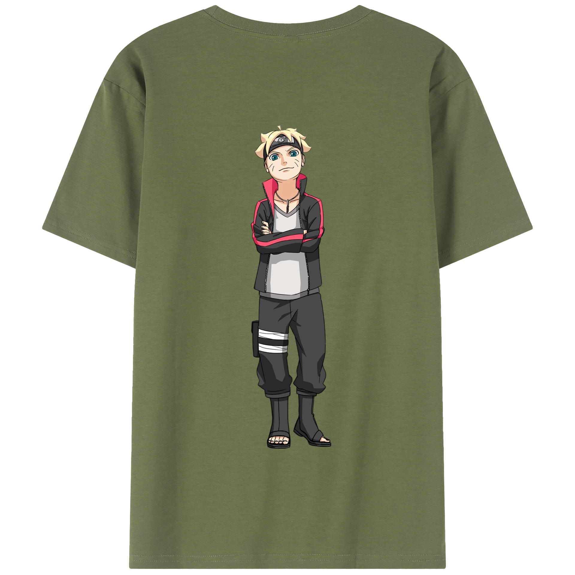 （画像用） NARUTO -ナルト- うずまき ボルト Uzumaki Boruto 綿100％半袖Tシャツ（背面プリント）